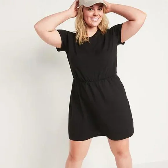 Old Navy Waist-Defined Slub-Knit T-Shirt Dress for Women New - Picture 1 of 3